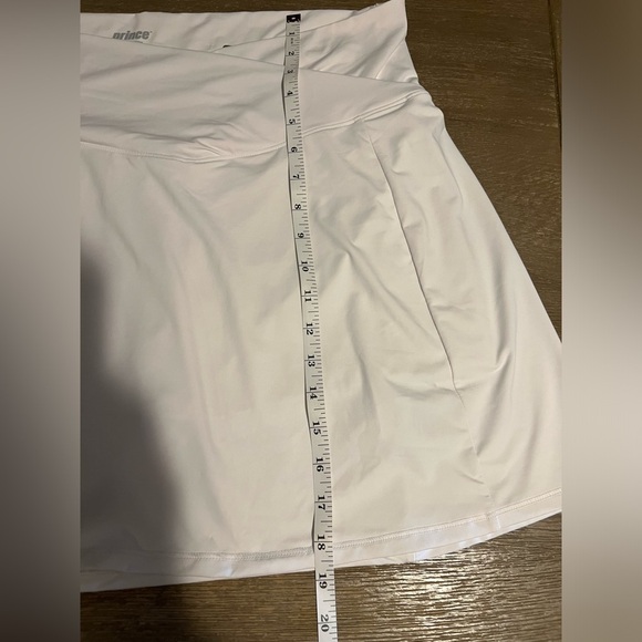 Prince Tennis Skort Womens XL White Fashion Wrap Skirt Shorts Ball Pocket - Picture 4 of 8